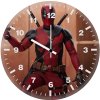 deadpool red rage in action lf wall clock