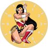 wonder woman digital artwork 25 wall clock