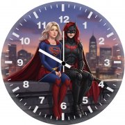 batgirl x supergirl lc wall clock