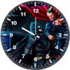 batman super man artwork dv wall clock