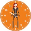black widow pixel art t7 wall clock