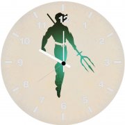 aquaman minimal 8z wall clock
