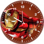 art iron man low poly 2b wall clock