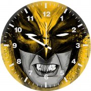 wolverine yellow art ma wall clock