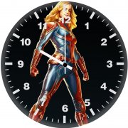 captain marvel carol danvers 8o wall clock
