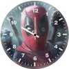deadpool pointing gun artwork q0 wall clock