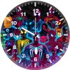 spider verse neon artwork l0 wall clock