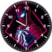 spider man neon art yo wall clock