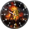 deadpool and wolverine silk in the city iu wall clock
