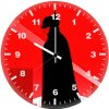 the batman red background 0p wall clock