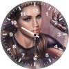 cat woman artwork 3c wall clock