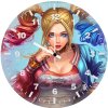 harley quinn fan artwork 0z wall clock
