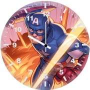 4kcaptain america art t6 wall clock