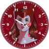 scarlet witch face portrait minimal zo wall clock