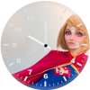 supergirl digital art 1f wall clock