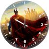 superman watches over the world eh wall clock