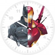 batman and iron man minimalism lc wall clock