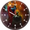 batman and superman shrouded in darkness ko wall clock