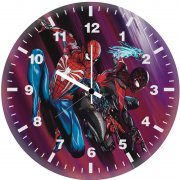 miles morales and spider man unite cb wall clock