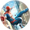 spiderman in city ec wall clock