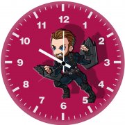 captain america chibbi minimal ie wall clock