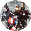 captain america vs iron man artwork ao wall clock