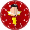 shazam minimal art 6x wall clock