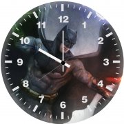 batman and superman fight cv wall clock