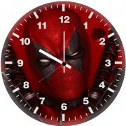 deadpool with guns up art mn wall clock