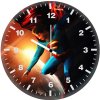 superman soaring through skies md wall clock