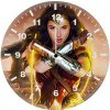 wonder woman coming of wall clock