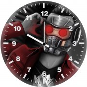 star lord monochrome art h3 wall clock