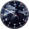 batman with batmobile artwork xj wall clock