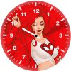 mary jane classical illustration ha wall clock