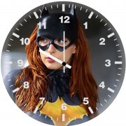 batgirl on bike cosplay v7 wall clock