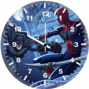 batman and spiderman zx wall clock