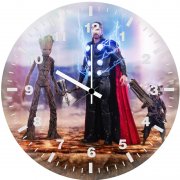thor rocket and groot h6 wall clock