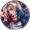 harley quinn art hu wall clock
