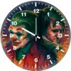 joker movie sketch art wv wall clock