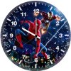 spiderman x iron man skyline watcher wv wall clock