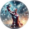 iron man holding thor mjolnir 8p wall clock