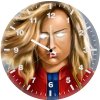 captain marvel digital painting gw wall clock