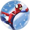 spiderman jumping through ki wall clock