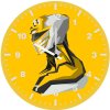 yellow power rangers art t9 wall clock