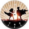superheroes cape flying 8b wall clock