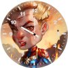captain marvel character fanart t8 wall clock