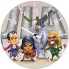 justice league chibi l4 wall clock