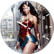 amazonian defender wonder woman 7p wall clock