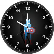 captain america pixel art 6y wall clock
