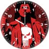 the punisher digital art 0z wall clock
